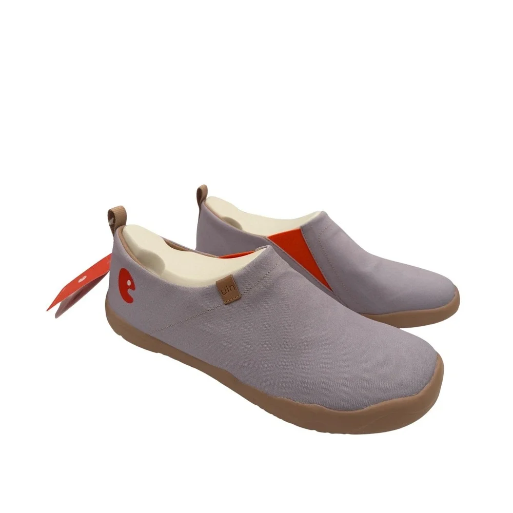 UIN Toledo Mens Lavender Gray Canvas Slip On Travel Shoes‎ Loafers Size 12 NEW
